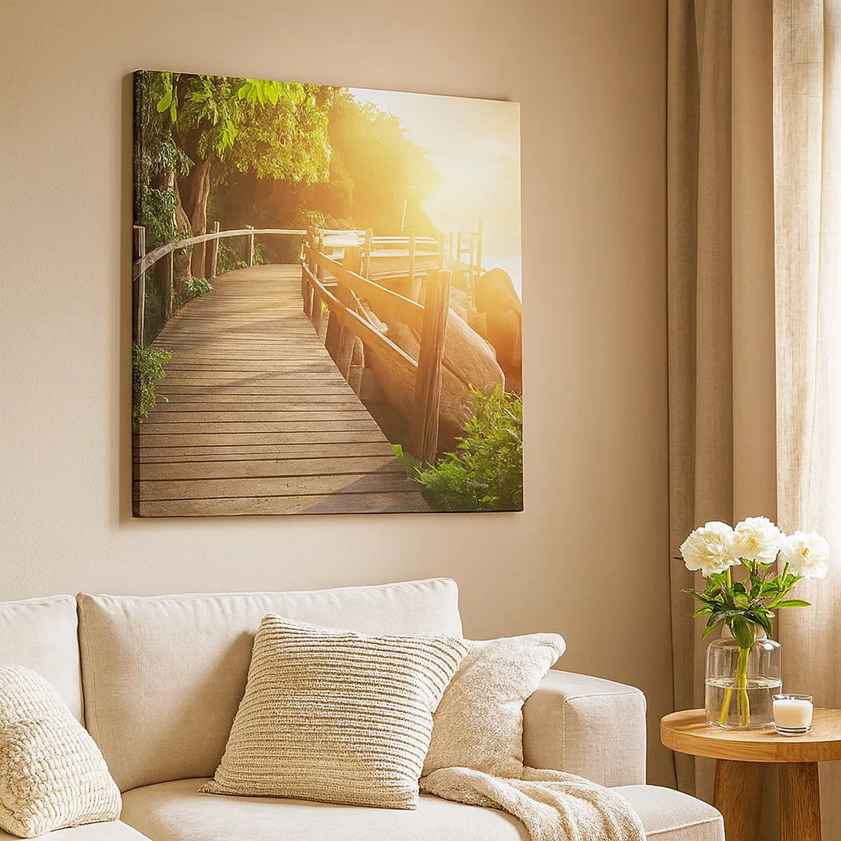 Lærredstryk - Billede på lærred - Endnu et sving, endnu et under - 30x30 cm