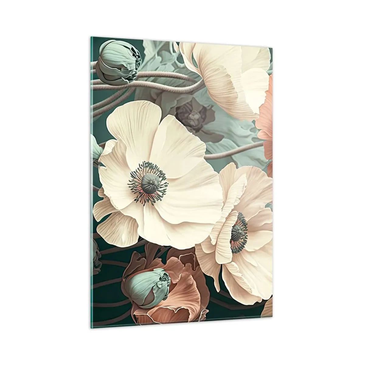 Billede på glas - Valmuernes hvisken - 50x70 cm