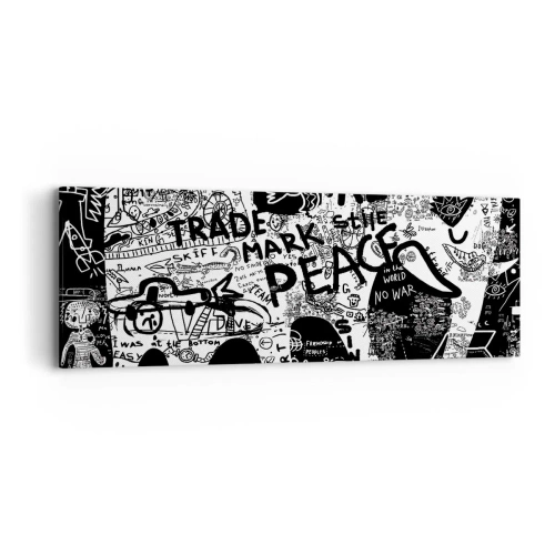 Lærredstryk - Billede på lærred - Gadens rige verden - 90x30 cm