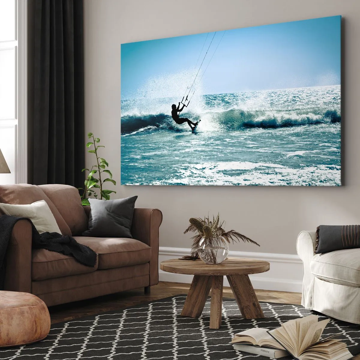 Lærredstryk - Billede på lærred - Lad dig rive med - 100x70 cm