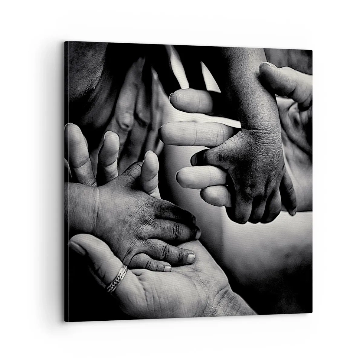 Lærredstryk - Billede på lærred - At være menneske - 60x60 cm