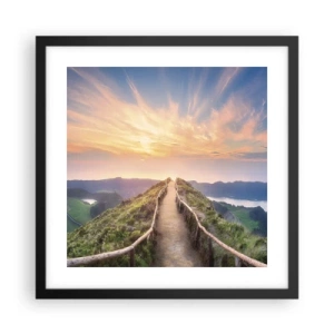 Plakat i sort ramme - Tæt på himlen - 40x40 cm