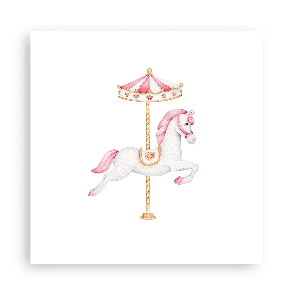 Plakat - Han satte af sted med en hov - 30x30 cm