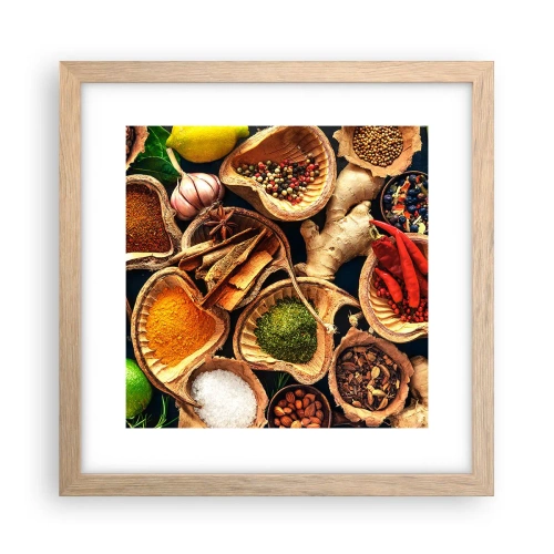 Plakat i ramme af lyst egetræ - Tag, hvad du vil have - 30x30 cm