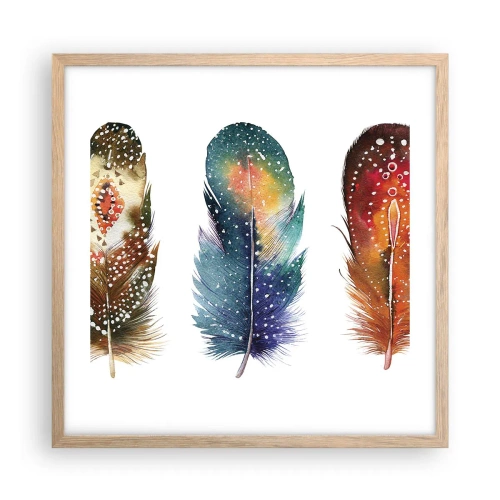 Plakat i ramme af lyst egetræ - Ritualer, ordinancer, mysterier - 50x50 cm