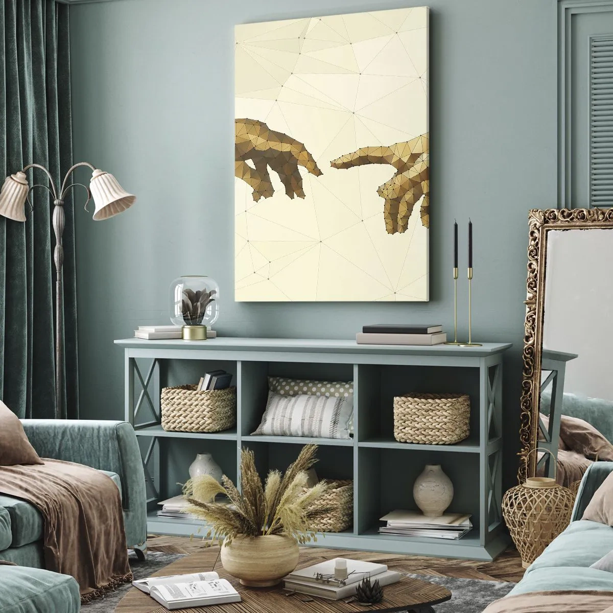 Lærredstryk - Billede på lærred - Guddommelig geometri - 70x100 cm