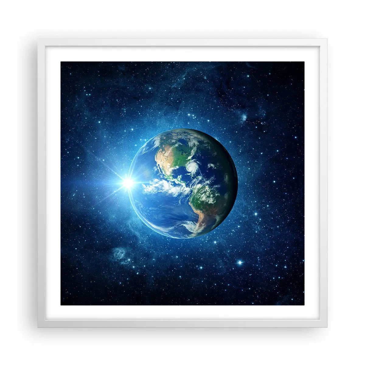 Plakat i hvid ramme - Vi er i himlen - 60x60 cm