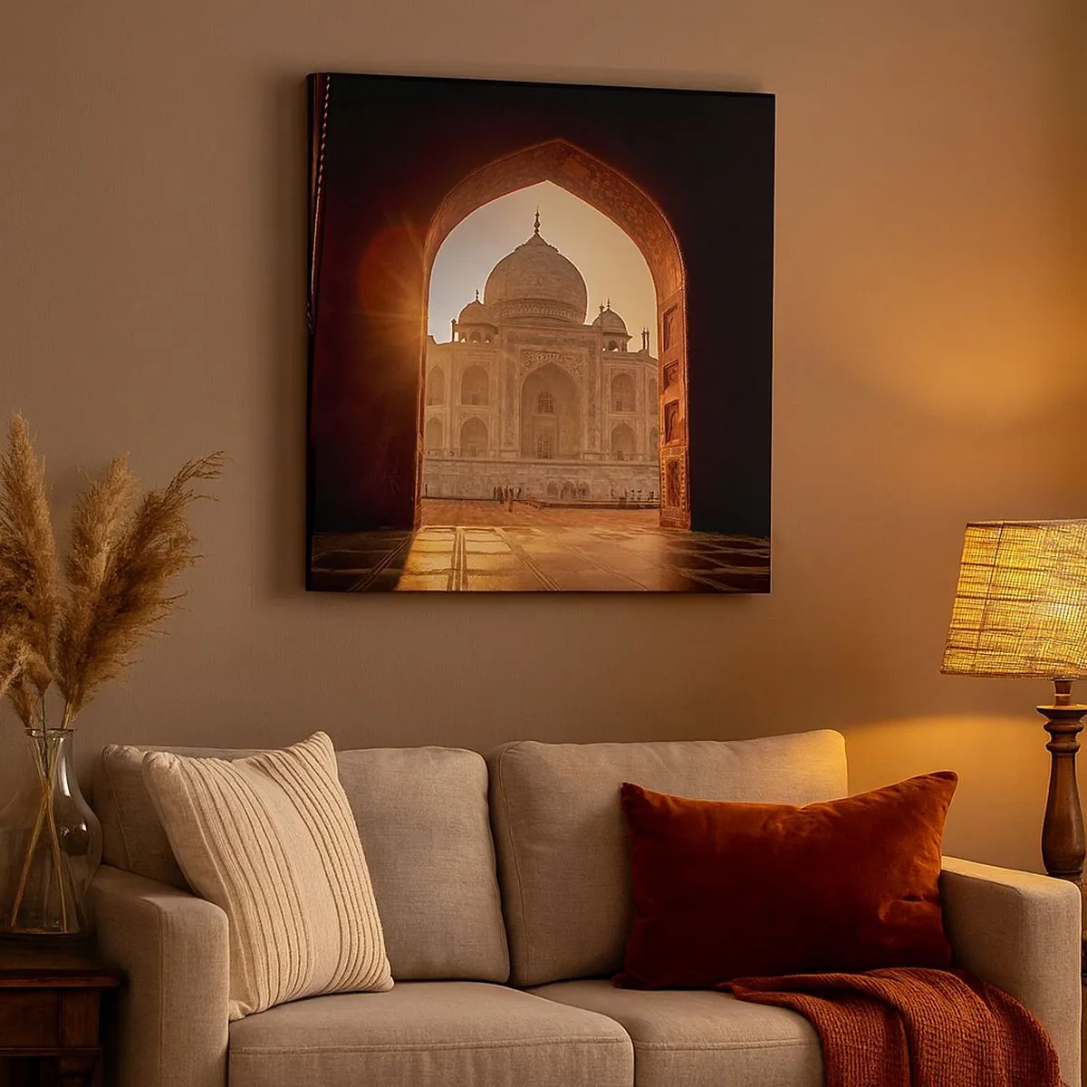 Lærredstryk - Billede på lærred - Et monument over overjordisk kærlighed - 30x30 cm