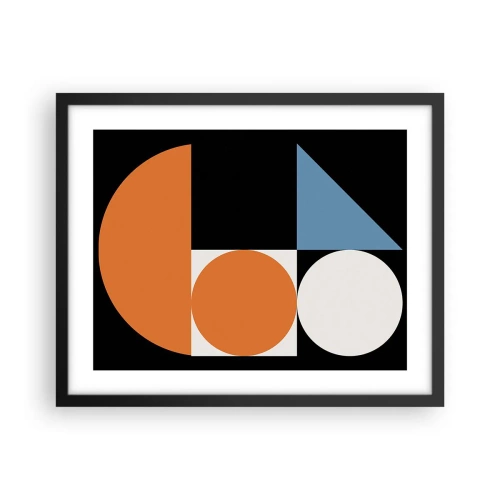 Plakat i sort ramme - System til figurer - 50x40 cm