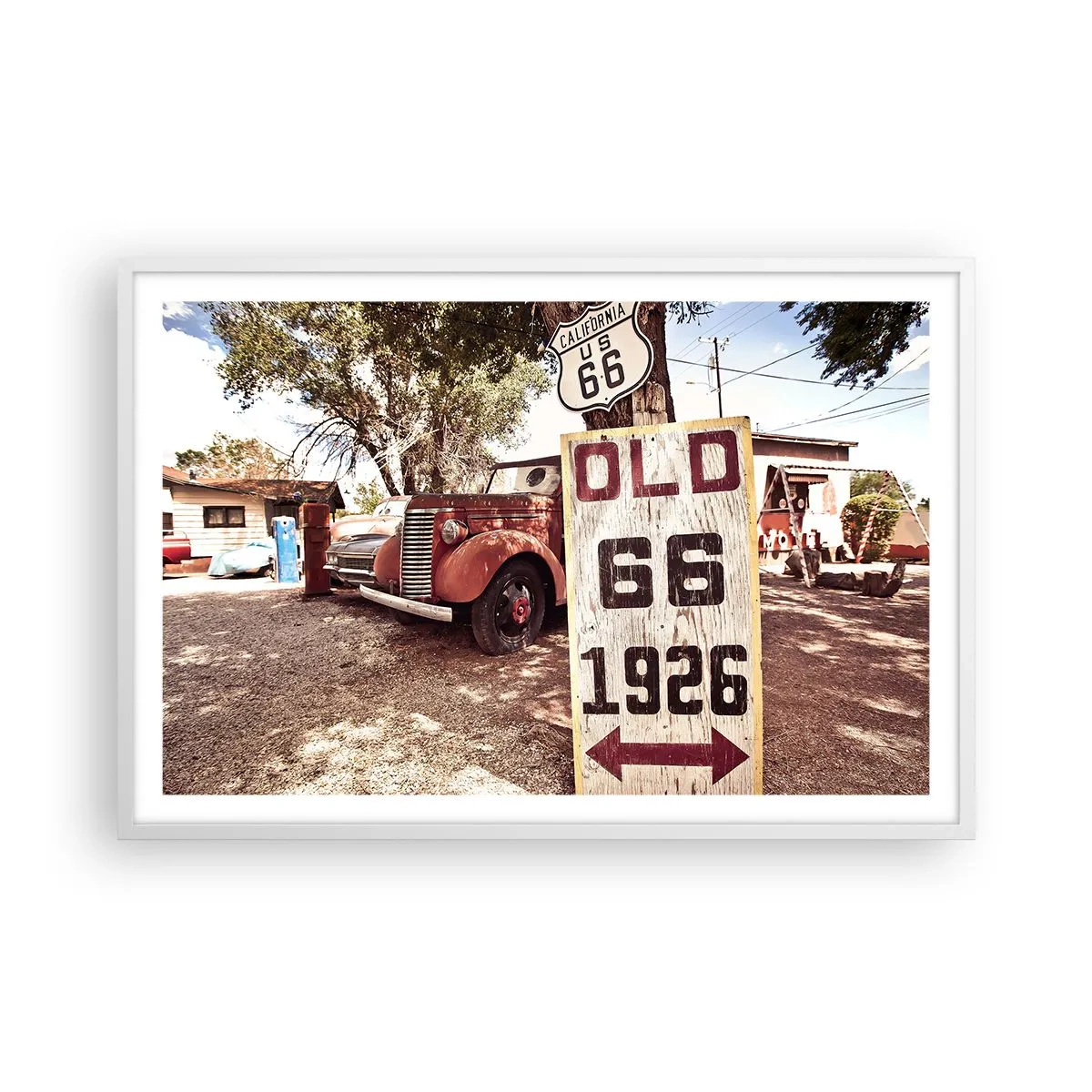 Plakat i hvid ramme - En legende om det amerikanske landskab - 91x61 cm