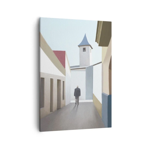 Lærredstryk - Billede på lærred - Solrig gåtur - 50x70 cm