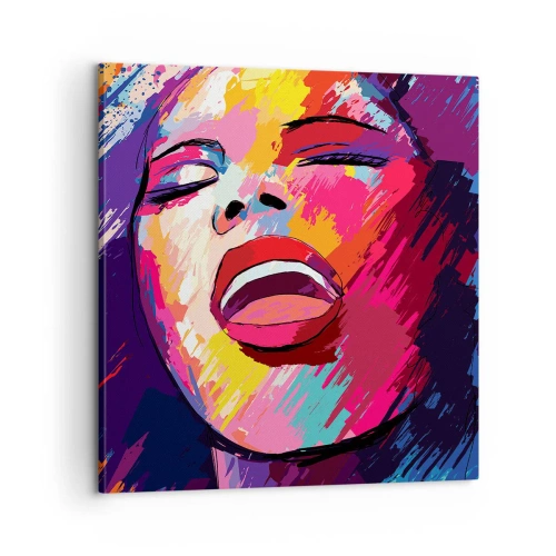 Lærredstryk - Billede på lærred - Syng hele livet - 60x60 cm