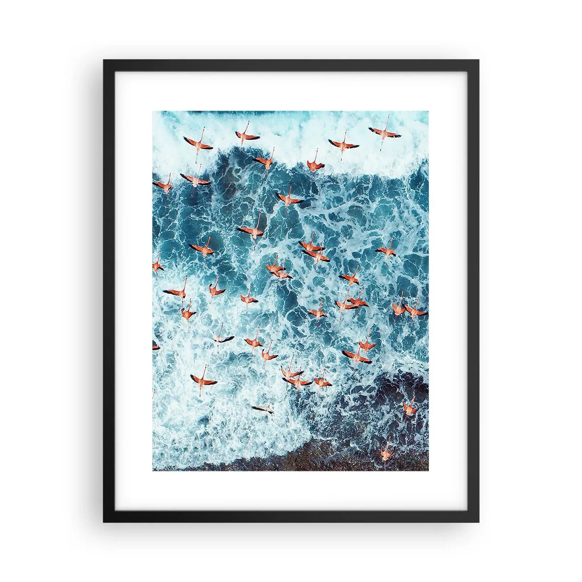 Plakat i sort ramme - Parade ved havet - 40x50 cm