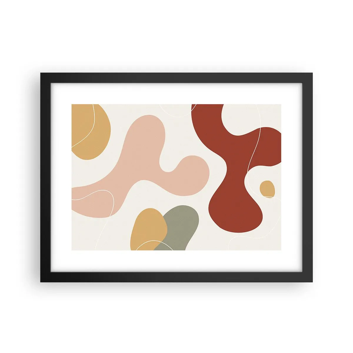 Plakat i sort ramme - Es eller flores? - 40x30 cm