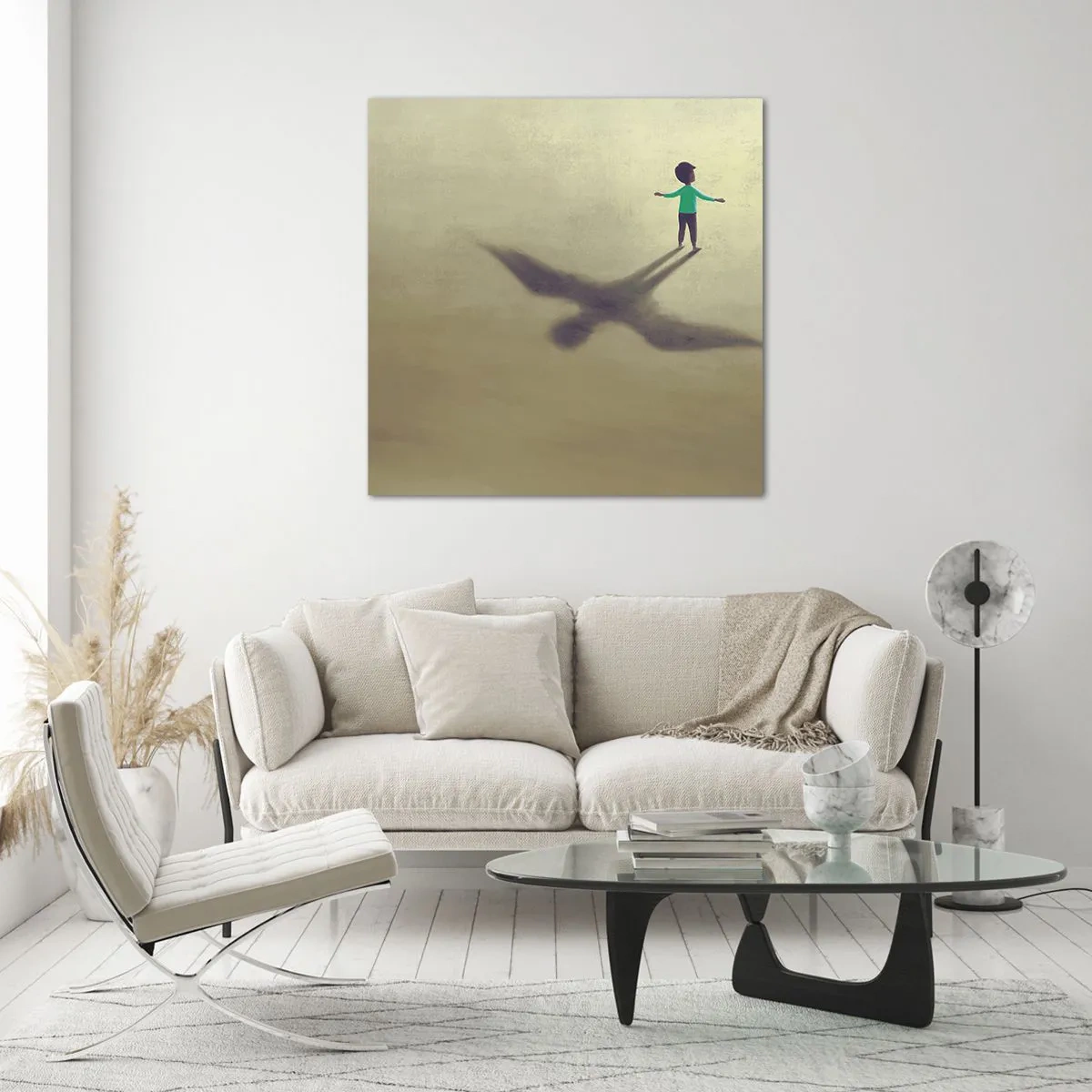 Billede på glas - Fremtidens helt - 70x70 cm