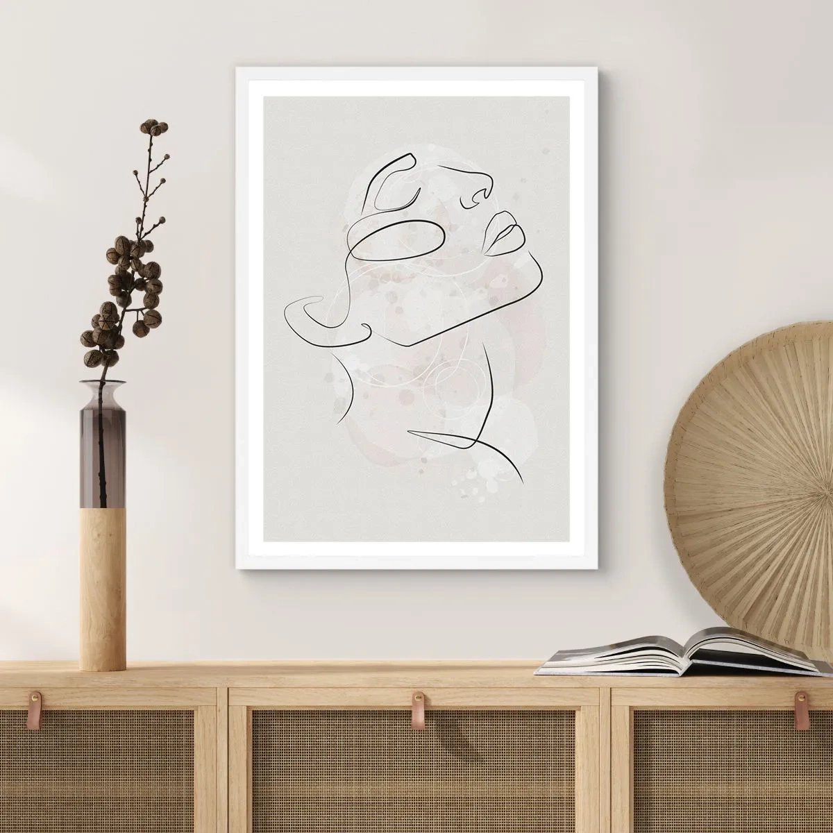 Plakat i hvid ramme - Skitse af drømmen - 50x70 cm