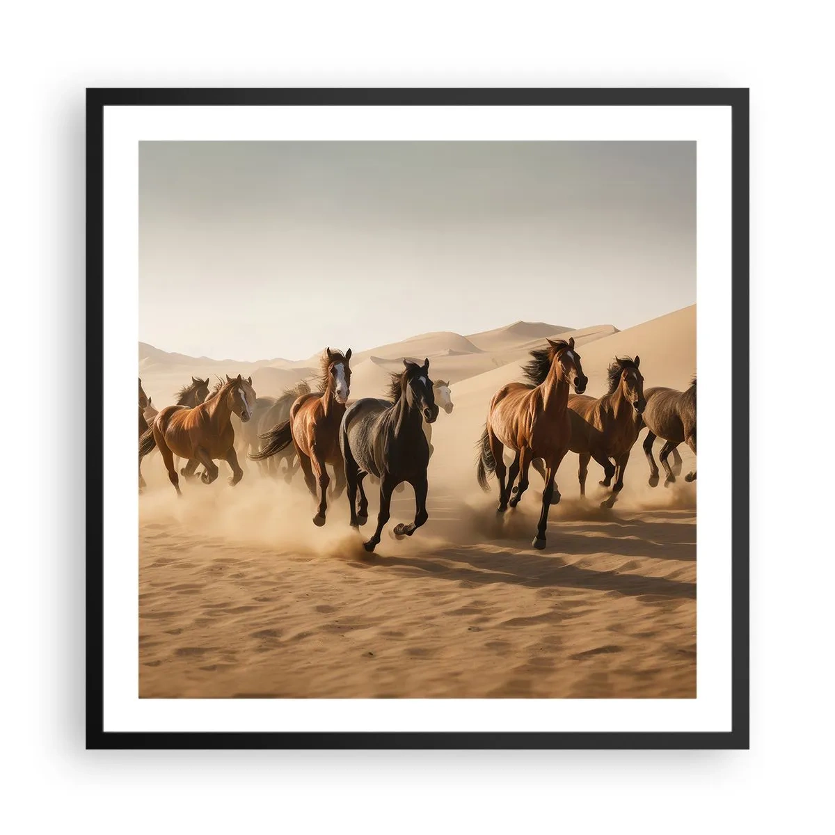 Plakat i sort ramme - Fri som vinden - 60x60 cm