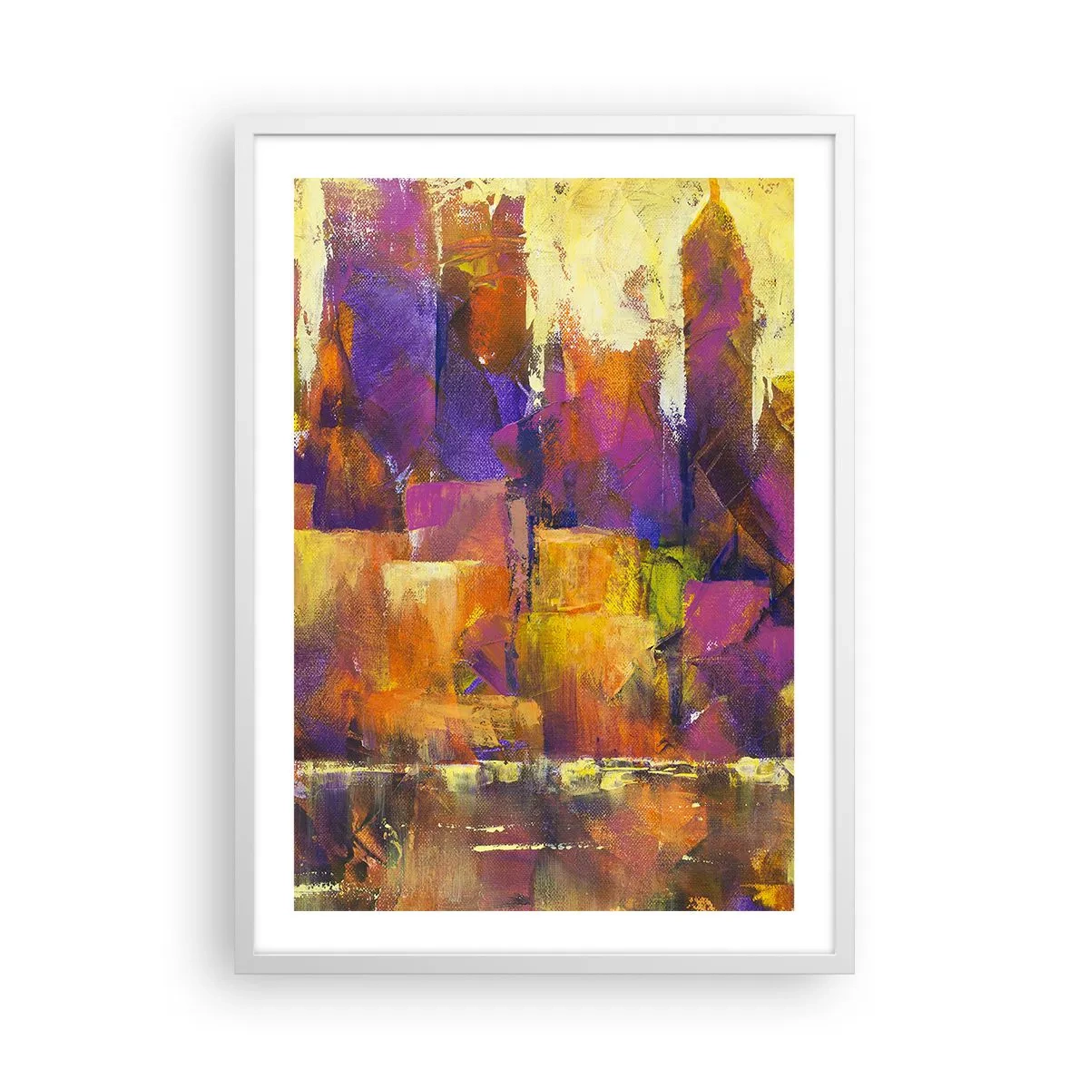 Plakat i hvid ramme - Metropolitansk sammensætning - 50x70 cm
