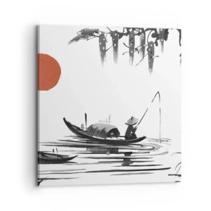 Lærredstryk - Billede på lærred - En asiatisk eftermiddag - 70x70 cm