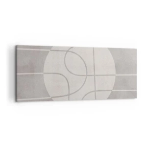 Lærredstryk - Billede på lærred - Cirkulær og lige frem - 100x40 cm