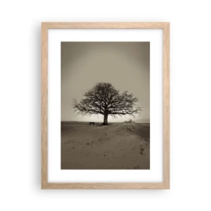 Plakat i ramme af lyst egetræ - Herfra og til evigheden - 30x40 cm