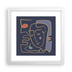 Plakat i hvid ramme - I drømmerier - 30x30 cm