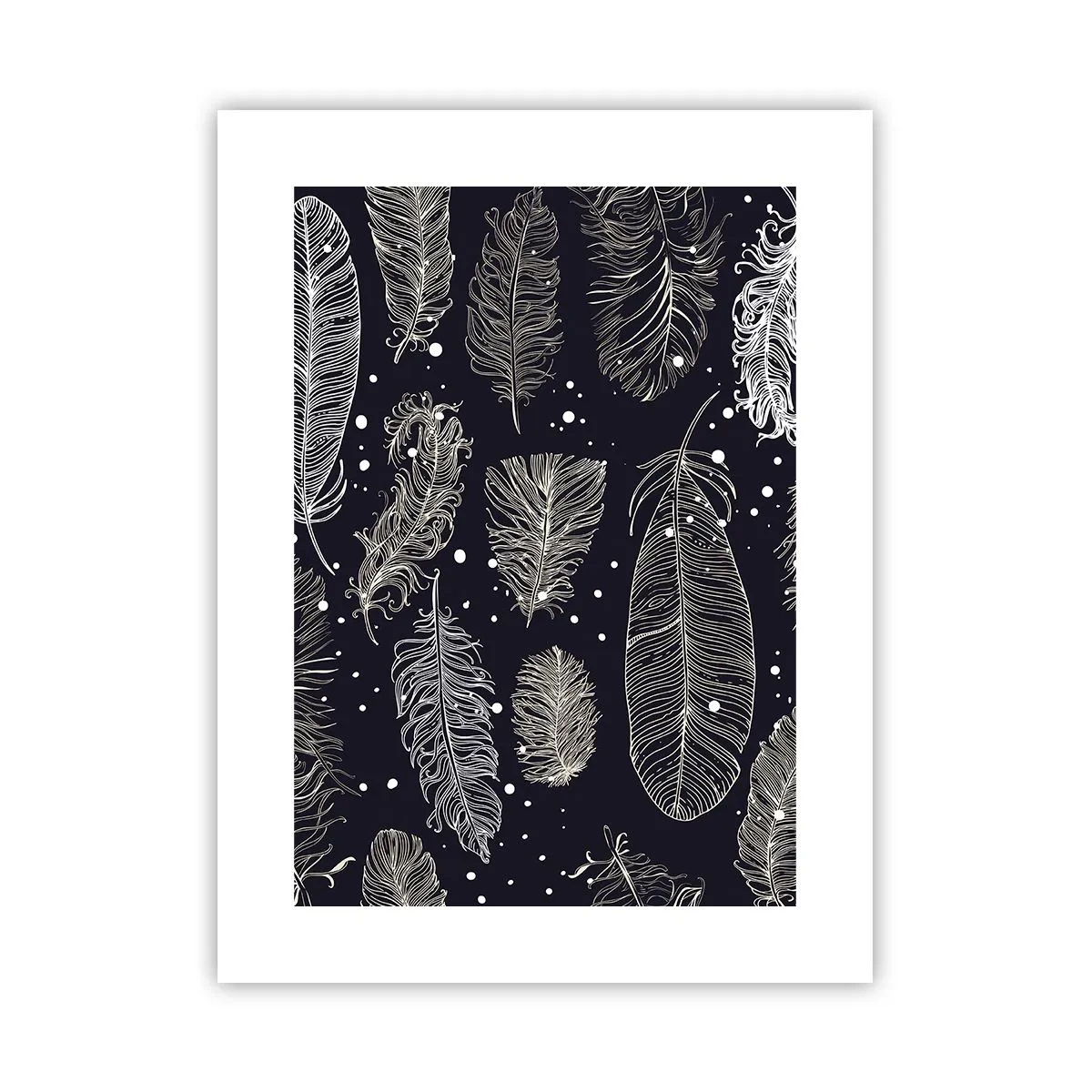 Plakat - Fjerede blonder - 30x40 cm