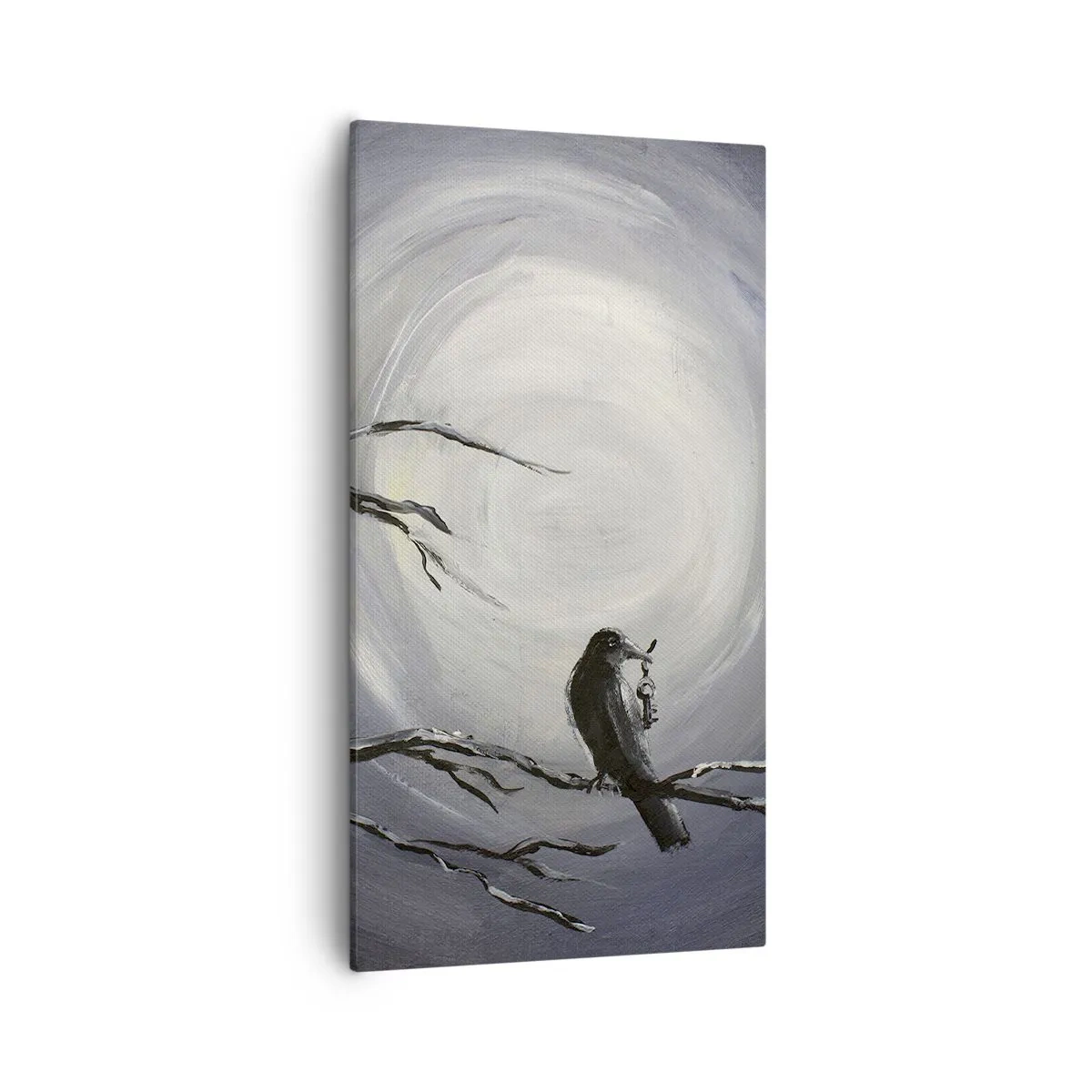 Lærredstryk - Billede på lærred - Nøglen til nattens mysterium - 55x100 cm