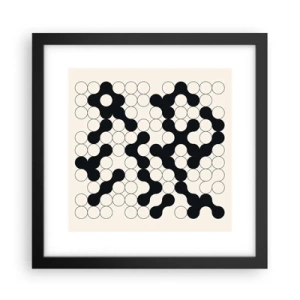 Plakat i sort ramme - Kinesisk spil - variation - 30x30 cm