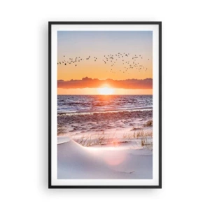 Plakat i sort ramme - Vandret landskab - 61x91 cm