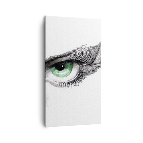 Lærredstryk - Billede på lærred - Smuk og klar til at angribe - 45x80 cm