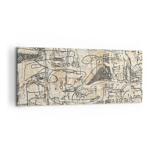 Lærredstryk - Billede på lærred - Venter på at blive afkodet - 120x50 cm