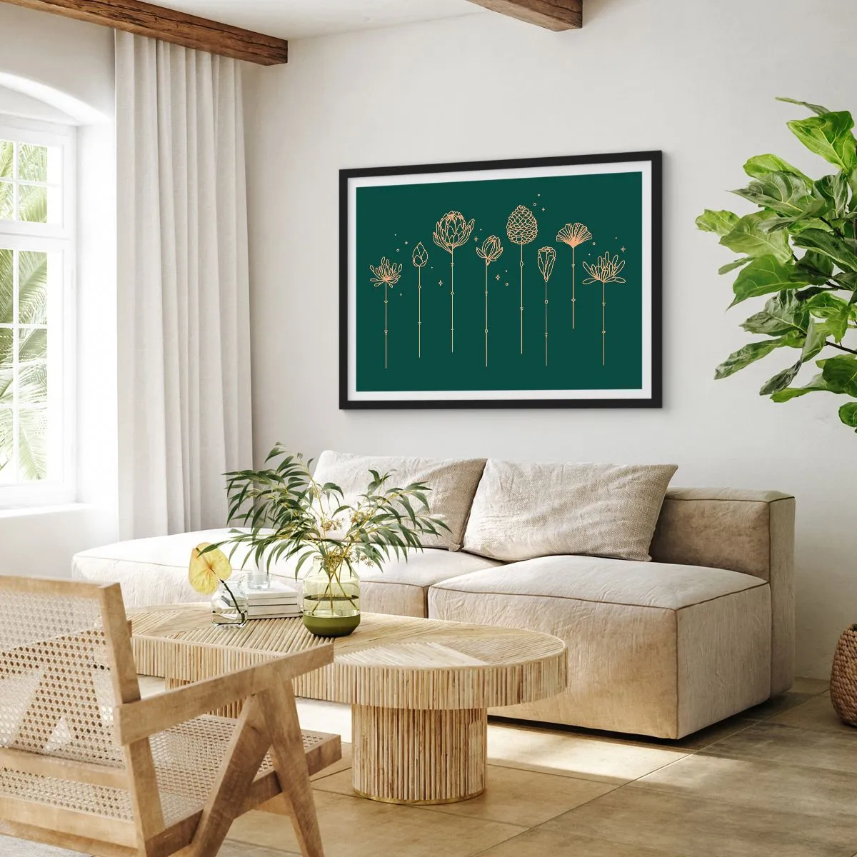 Plakat i sort ramme - Familien ZIÓŁkowski - 70x50 cm