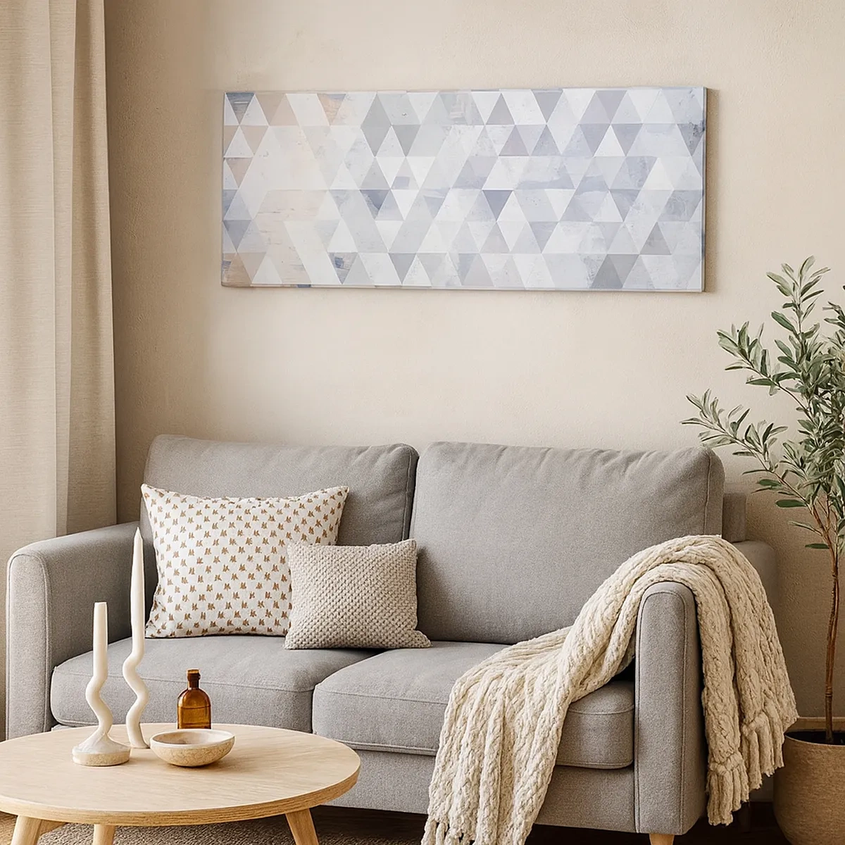 Lærredstryk - Billede på lærred - I takt på tre - 30x30 cm