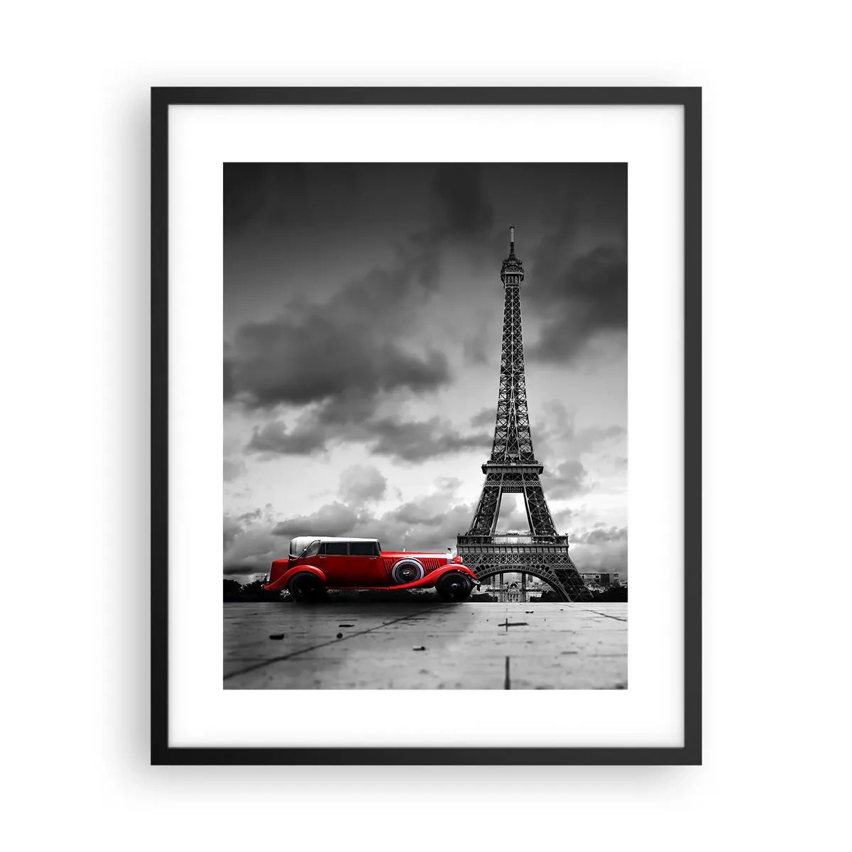 Plakat i sort ramme - For ikke så længe siden i Paris - 40x50 cm