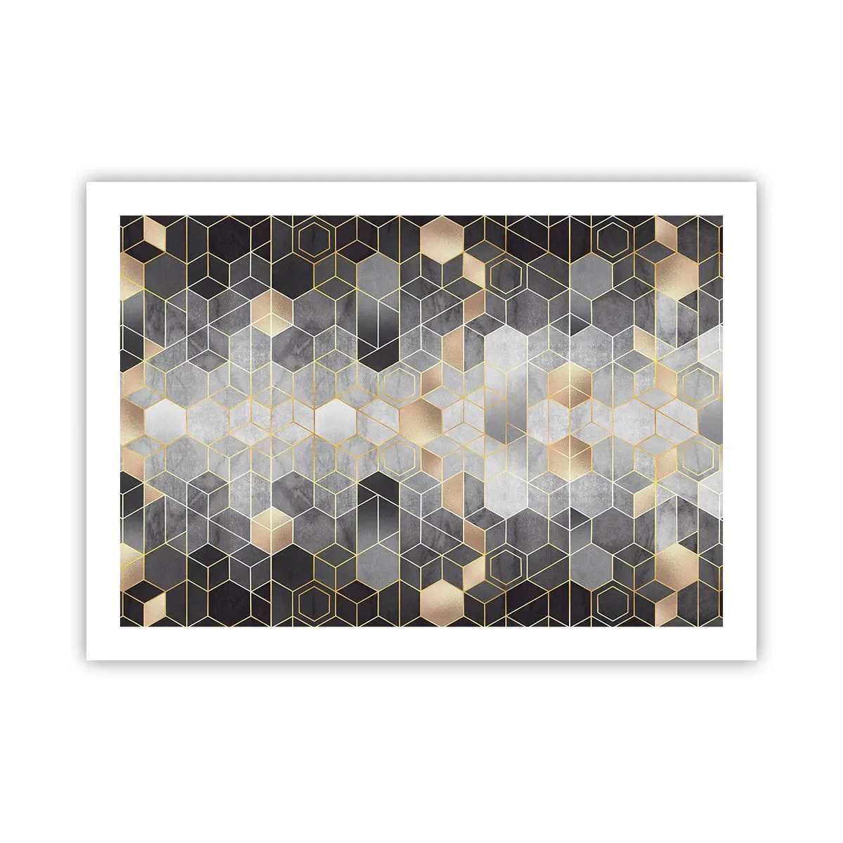 Plakat - Sammensætning af diamanter - 70x50 cm