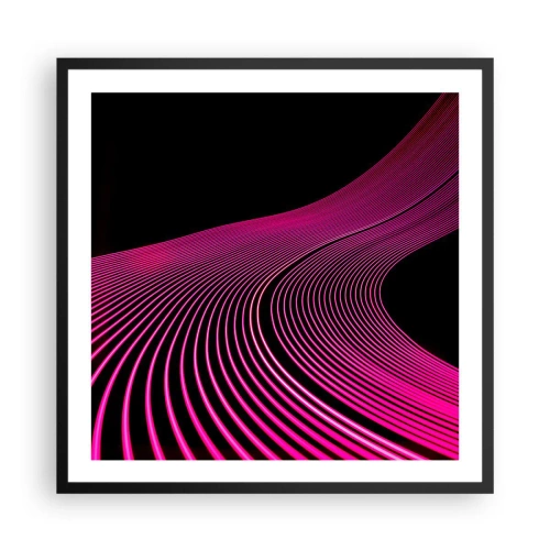 Plakat i sort ramme - En allé af lys - 60x60 cm