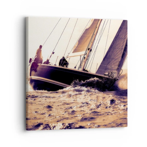Lærredstryk - Billede på lærred - Sejl, sømand - 30x30 cm