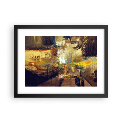 Plakat i sort ramme - Kold, varm, meget varm - 40x30 cm