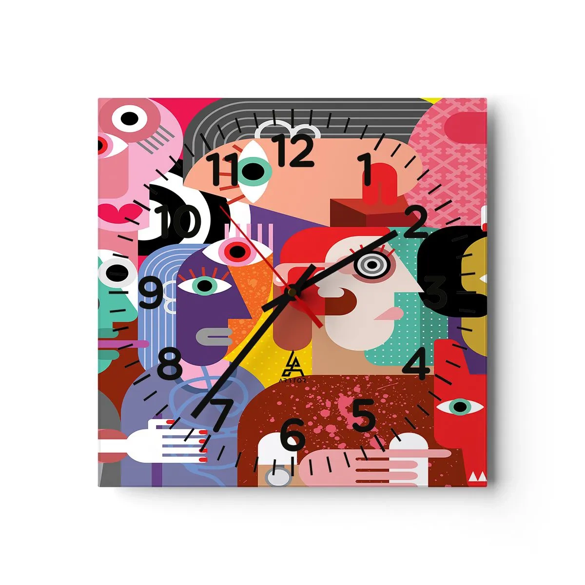 Vægur, Uret - Vi fra hr. Picasso - 40x40 cm