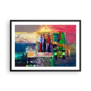 Plakat i sort ramme - Forhold og følelser - 70x50 cm