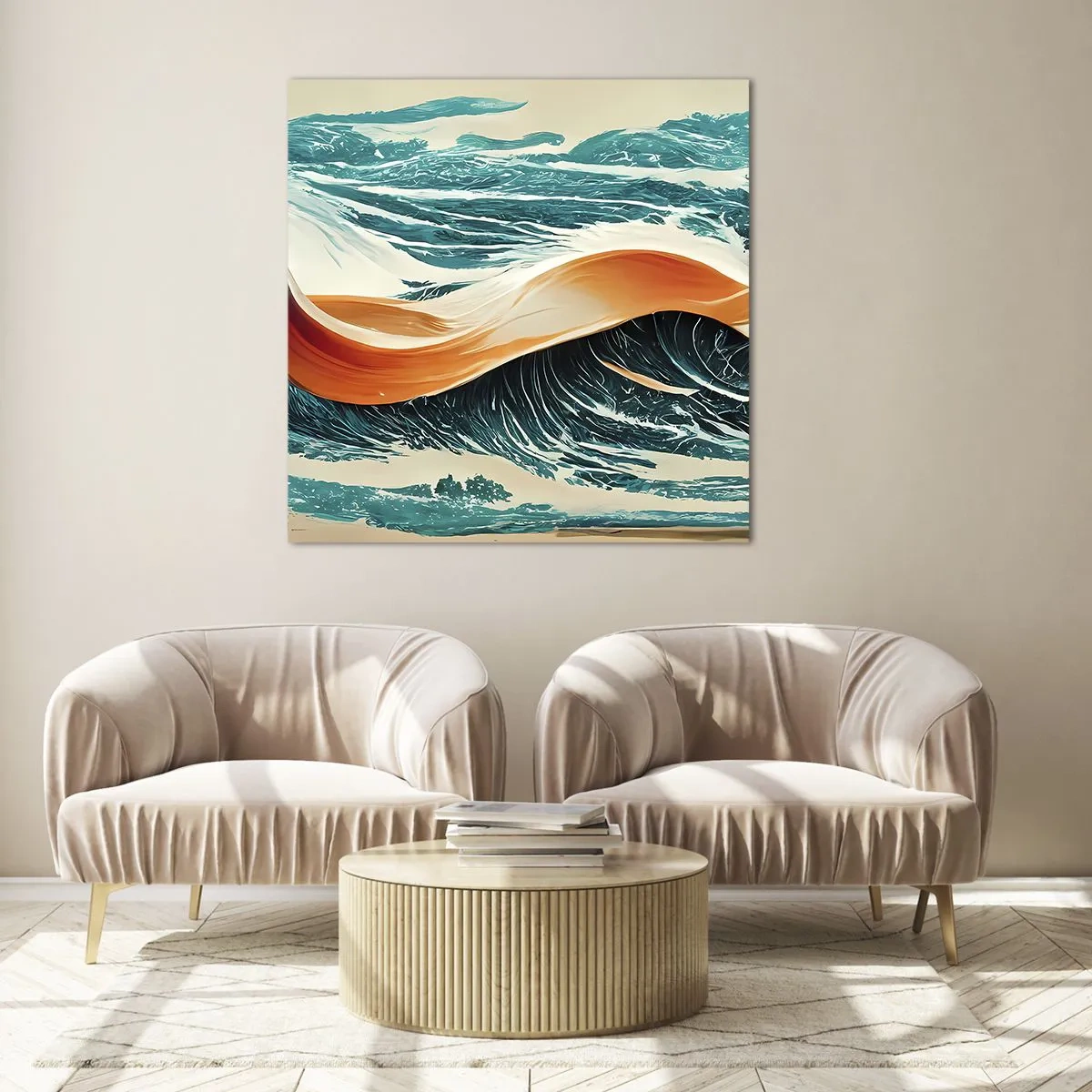 Billede på glas - Surferens drøm - 30x30 cm