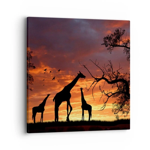 Lærredstryk - Billede på lærred - En lille middag med dem, du holder af - 40x40 cm