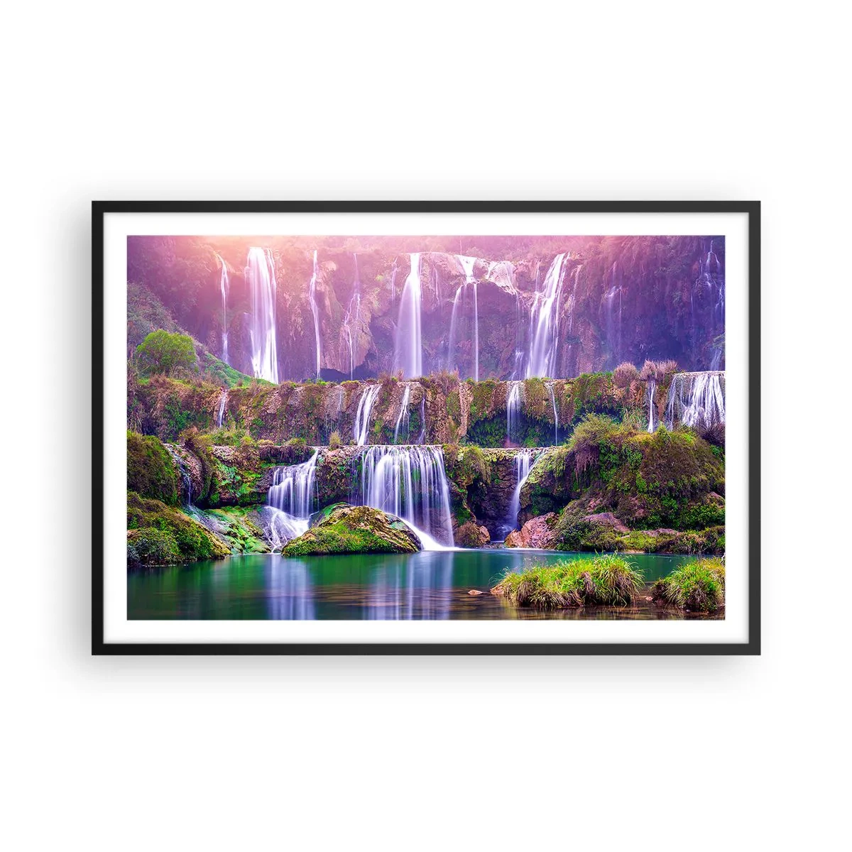 Plakat i sort ramme - Trappe til himlen - 91x61 cm