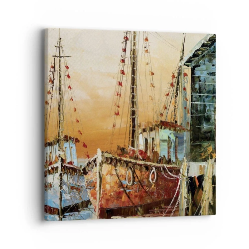 Lærredstryk - Billede på lærred - Fredelig tilbagevenden - 40x40 cm