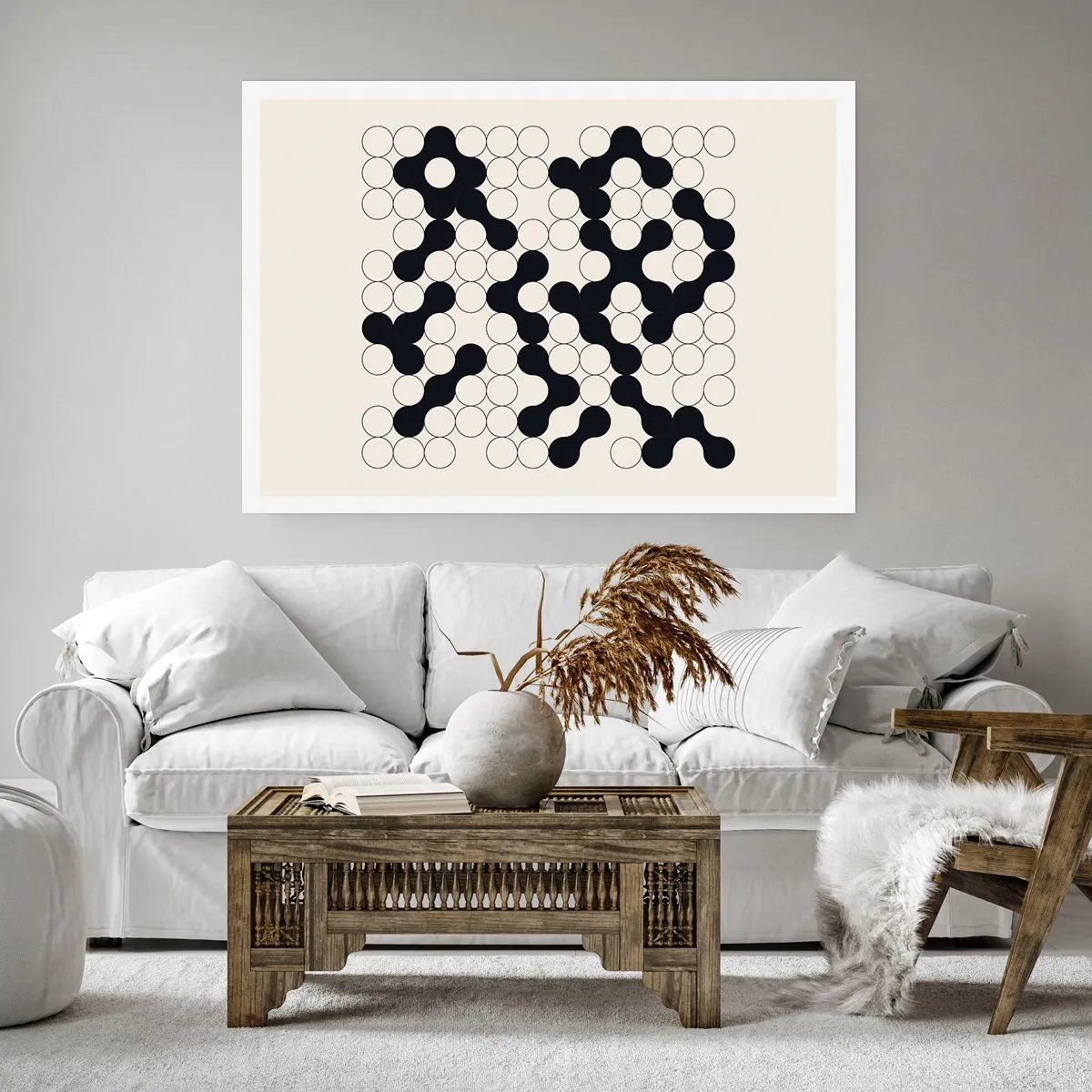 Plakat - Kinesisk spil - variation - 70x50 cm