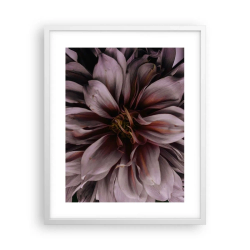 Plakat i hvid ramme - Blomstret hjerte - 40x50 cm