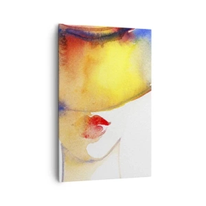 Lærredstryk - Billede på lærred - Portræt af en dame    - 80x120 cm