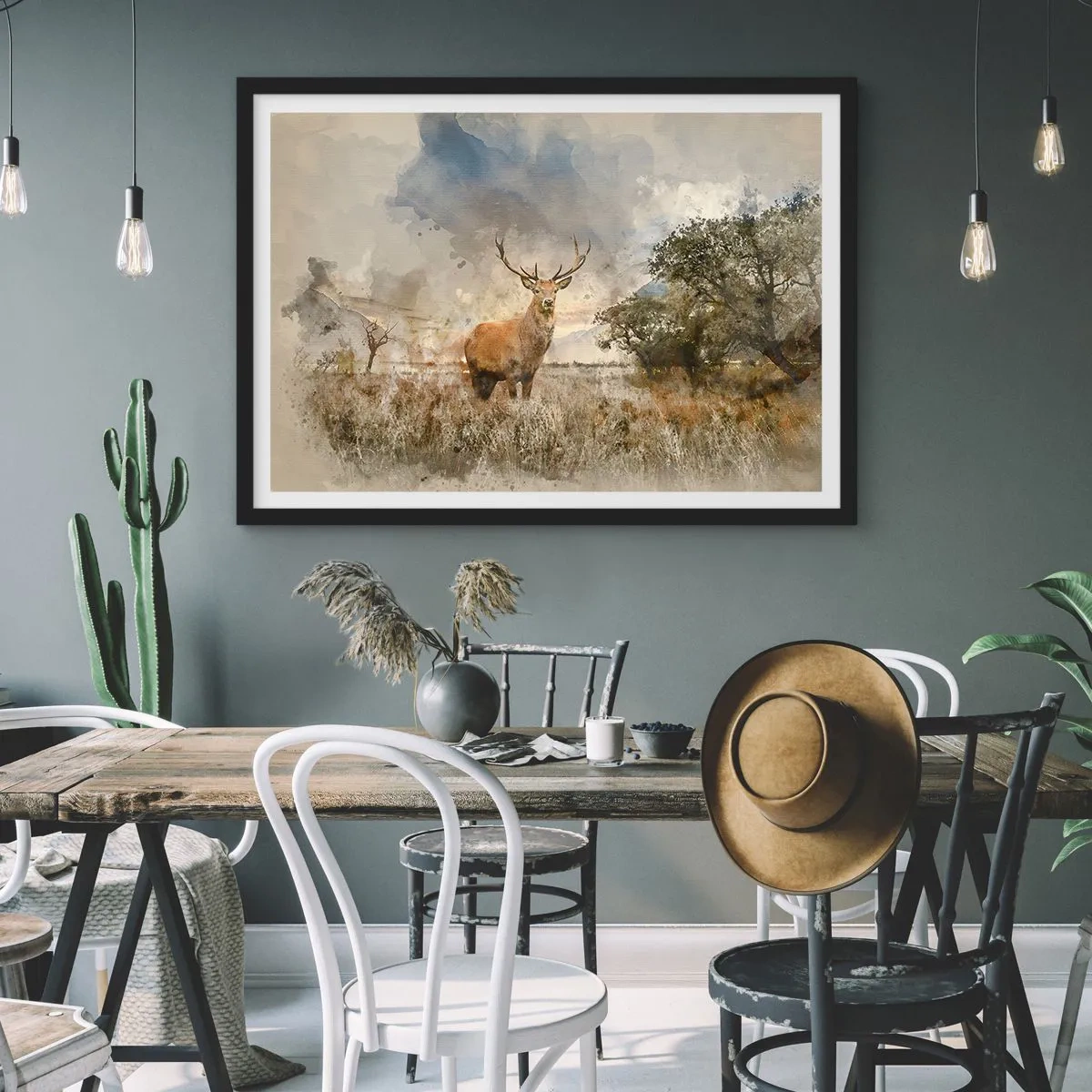 Plakat i sort ramme - Værdighed - styrke - værdighed - 40x30 cm