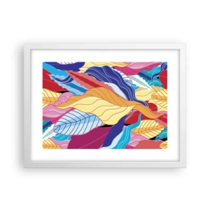 Plakat i hvid ramme - Et farverigt rod - 40x30 cm